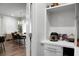 Well-organized pantry with shelving, drawers, and door leading to dining area at 513 Donnas View Way, Summerville, SC 29486