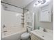 Full bathroom featuring tub-shower, vanity, toilet, and tile flooring at 8028 Vermont Rd, North Charleston, SC 29418
