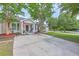 Charming single-story home featuring a spacious driveway, manicured lawn, and inviting front porch at 8028 Vermont Rd, North Charleston, SC 29418