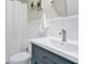 Bathroom features modern fixtures, shower, and vanity with storage at 8346 Chisolm Plantation Rd, Edisto Island, SC 29438