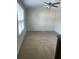 Spacious bedroom features vaulted ceilings, carpet flooring, and a ceiling fan at 9217 Southern Oak Ln, Ladson, SC 29456