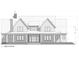 Front elevation of a home highlighting architectural measurements and design features at 0 Faulkner Dr, Mount Pleasant, SC 29466