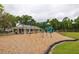 Community playground area with swings and slide on a wood chip base and fenced perimeter at 1010 Fiall St, Charleston, SC 29407