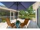 Cozy back deck with seating, offering a serene lake view and access to outdoor relaxation at 1027 Wayfarer Ln, Charleston, SC 29412