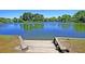 Picturesque lake view from a wooden dock, perfect for enjoying the serene water and natural surroundings at 1027 Wayfarer Ln, Charleston, SC 29412