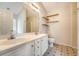 Primary bathroom featuring a dual sink vanity with great counter space, toilet, and walk-in shower at 1042 Cobblestone Blvd, Summerville, SC 29486