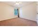 Bedroom with neutral walls, carpet flooring, ceiling fan, and bright window at 1042 Cobblestone Blvd, Summerville, SC 29486