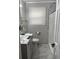 Bathroom featuring a modern vanity, marble floors, and a shower with a curtain at 105 Pandora Dr, Goose Creek, SC 29445