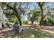 Inviting backyard area with chairs, lush greenery, and shade trees for relaxing outdoors at 1093 Ave Of Oaks, Charleston, SC 29407