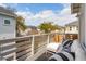 Charming outdoor balcony with a comfortable white and black couch, and neighborhood views at 137 Bratton Cir, Mount Pleasant, SC 29464