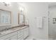 Bright bathroom with double sink and decorative mirrors at 137 Bratton Cir, Mount Pleasant, SC 29464