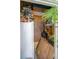 Shed interior filled with storage items, a functional pegboard, and organization solutions at 137 Bratton Cir, Mount Pleasant, SC 29464