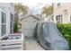 Backyard shed and air conditioner, providing extra storage at 137 Bratton Cir, Mount Pleasant, SC 29464