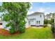 View of backyard with patio, lush green grass and nice landscaping at 1446 Crane Creek Dr, Mount Pleasant, SC 29466
