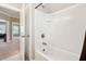 Bathroom with white tub/shower combo and fixtures at 1446 Crane Creek Dr, Mount Pleasant, SC 29466
