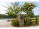 Entrance to Bolden Park with landscaping and walking path at 1446 Crane Creek Dr, Mount Pleasant, SC 29466