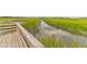 Scenic marsh view with wooden boardwalk extending through natural preserve area at 1514 Patterson Ave, Charleston, SC 29412