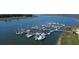 Scenic aerial view of a waterfront community with a boat marina and lush green landscapes at 2 Mcdonough Rd # B-11, Folly Beach, SC 29439