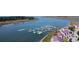A beautiful waterfront community featuring an expansive marina with numerous boats docked along the piers at 2 Mcdonough Rd # B-11, Folly Beach, SC 29439