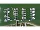 Birds-eye view of marina displaying a well-organized layout of boat slips filled with various watercraft at 2 Mcdonough Rd # B-11, Folly Beach, SC 29439