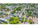 Expansive aerial view of a neighborhood with lush trees, diverse homes, and convenient street access at 200 Fishburne St, Charleston, SC 29403
