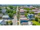Beautiful aerial view of the street, trees, and surrounding buildings at 200 Fishburne St, Charleston, SC 29403