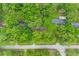 Aerial view featuring lush greenery surrounding houses in a quiet neighborhood at 201 Frank St, Summerville, SC 29483