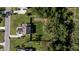 Aerial perspective of a charming home, highlighting the expansive, well-maintained yard at 3025 Rampart Rd, Summerville, SC 29483