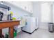 Functional laundry room with washer, dryer, and storage, designed for efficient laundry tasks at 3025 Rampart Rd, Summerville, SC 29483