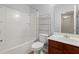 Bathroom with vanity, mirror, toilet, and shower with tub at 354 Iveson Rd, Summerville, SC 29486