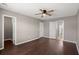 Bedroom with hardwood floors and two doors at 354 Iveson Rd, Summerville, SC 29486