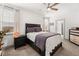 Bedroom featuring a ceiling fan, carpet flooring, and neutral tones at 404 Omaha Dr, Moncks Corner, SC 29461