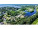 Stunning aerial view of waterfront properties nestled among lush trees and sparkling waterways at 513 Pauline Dr, Bonneau, SC 29431