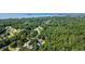 Scenic aerial view of lush greenery, homes, and a sparkling lake nearby at 513 Pauline Dr, Bonneau, SC 29431