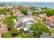 Charming Charleston neighborhood aerial view features colorful historic homes, lush trees, and waterfront at 71 E Bay St, Charleston, SC 29401