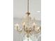 Close up of an ornate crystal chandelier with gold accents and glass floral details at 71 E Bay St, Charleston, SC 29401