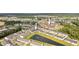 Aerial view of 768 Trotters Ln near Foxbank Elementary and a pond at 768 Trotters Ln, Moncks Corner, SC 29461