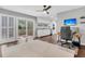 Office space with a view of the backyard and access to the kitchen at 8 Pony Ln, Charleston, SC 29407