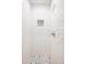 Modern tiled shower with rainfall shower head and built-in storage niche at 84 Bull St # F, Charleston, SC 29401