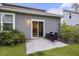 Backyard patio features space to relax with a small chair and table set at 849 Kirby Ct, Charleston, SC 29414