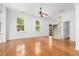 Spacious living room with hardwood floors and views of the staircase and front entry at 861 Center Park St, Charleston, SC 29492