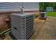 Modern AC unit provides efficient cooling and comfort to this home, with a shed nearby at 1005 Trotters Blvd, Summerville, SC 29483