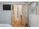Bedroom view into luxurious bathroom boasting a walk-in shower with white subway tiles at 109 Lakeview Dr, Summerville, SC 29485
