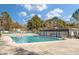 Spacious community swimming pool with bath house and lounge area at 109 Lakeview Dr, Summerville, SC 29485