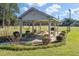 Community pavilion with picnic tables, outdoor cooking area, and a manicured lawn at 109 Lakeview Dr, Summerville, SC 29485