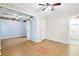 Spacious bedroom with adjoining rooms, patterned walls, and multiple entryways at 109 Rahway Rd, Goose Creek, SC 29445