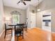 Dining area features a table with seating and light wood floors at 113 Mapperton Ct, Summerville, SC 29485