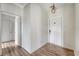 Bright entryway with light wood floors and a modern light fixture at 130 River Landing Dr # 2310, Daniel Island, SC 29492