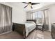 Inviting bedroom featuring a ceiling fan, window with blinds and neutral toned decor at 132 Wild Holly Dr, Moncks Corner, SC 29461