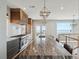 Well-equipped kitchen featuring a large island, stainless steel appliances, and ocean views at 1568 E Ashley Ave, Folly Beach, SC 29439